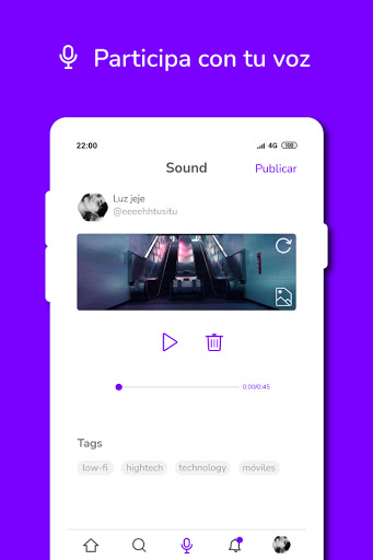 Soundn - Red social audioblog ekran görüntüsü