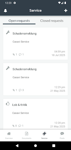 HAMBURG TEAM Mieterportal ekran görüntüsü