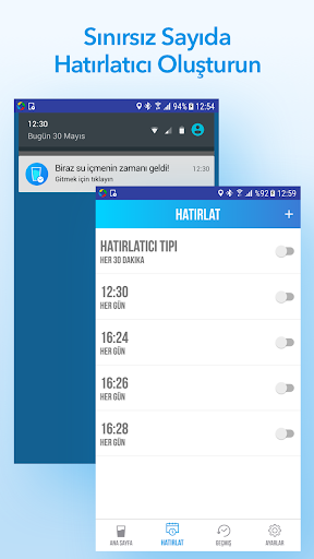 Su Hatırlatıcı ekran görüntüsü