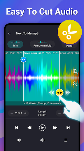 MP3 kesici, müzik kesici ekran görüntüsü