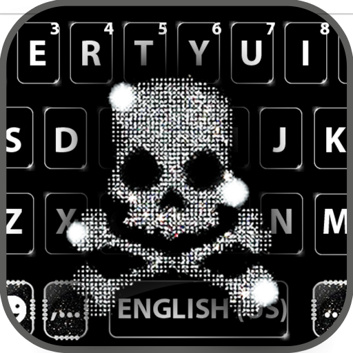 Glitter Diamond Skull Tema