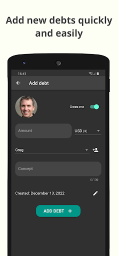 Debt Tracker ekran görüntüsü