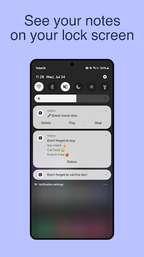 todono - notes as notification ekran görüntüsü