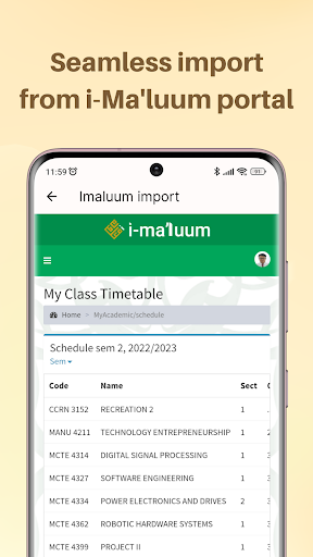 IIUM Schedule Maker ekran görüntüsü