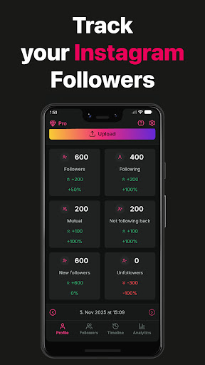 Followers and Unfollowers Pro ekran görüntüsü