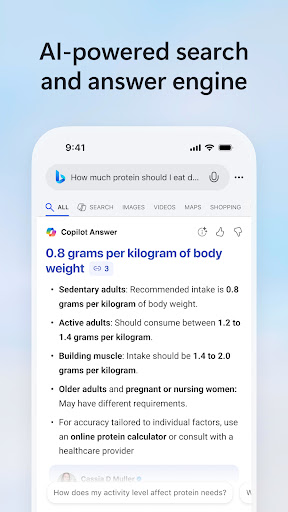 Microsoft Bing Search ekran görüntüsü