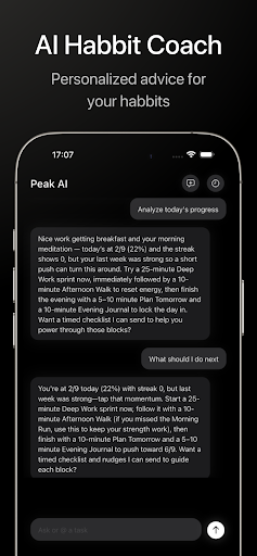 Peakline AI - Level Up Daily ekran görüntüsü