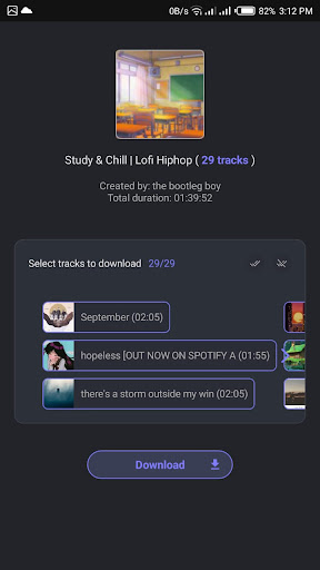 cloud playlist downloader ekran görüntüsü