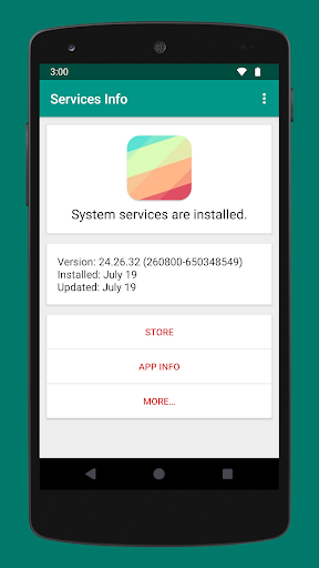 Services Info (Güncelleme) ekran görüntüsü