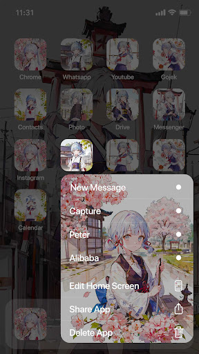 Wow Ayaka Theme - Icon Pack ekran görüntüsü