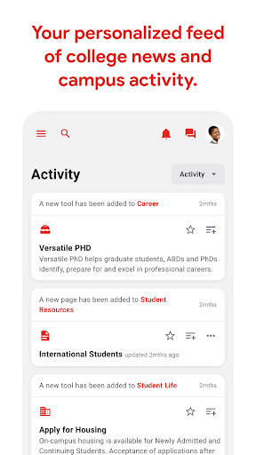 The New School Mobile ekran görüntüsü