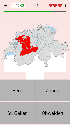 Swiss Cantons - Map & Capitals ekran görüntüsü