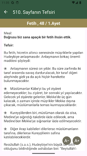 Kuran ve Meali ekran görüntüsü