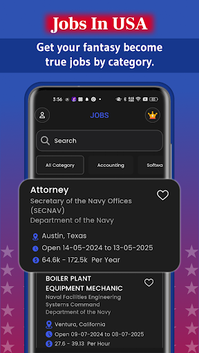 USA Federal Jobs Search Tool ekran görüntüsü