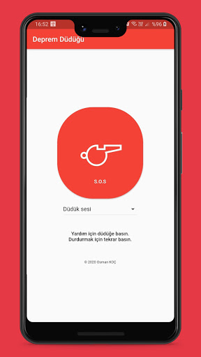 Deprem Düdüğü (Whistle) ekran görüntüsü