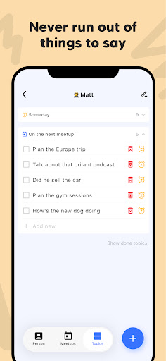 Friendo - Friend Notes & Plan ekran görüntüsü