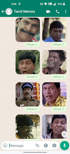 Vadivelu Animated Stickers ekran görüntüsü