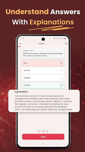 CompTIA Linux+ Practice Test ekran görüntüsü