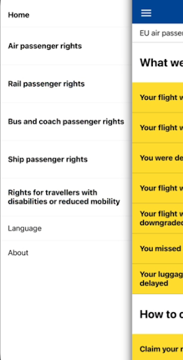 Passenger rights ekran görüntüsü