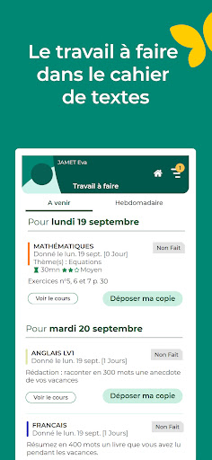 PRONOTE ekran görüntüsü