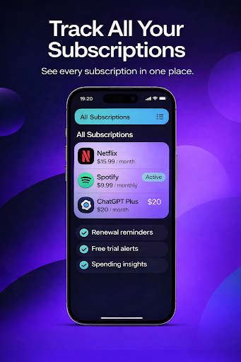 SubTrack: Bill Reminder ekran görüntüsü