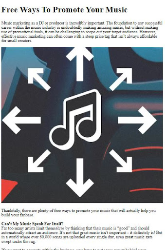 How to Promote Your Music ekran görüntüsü