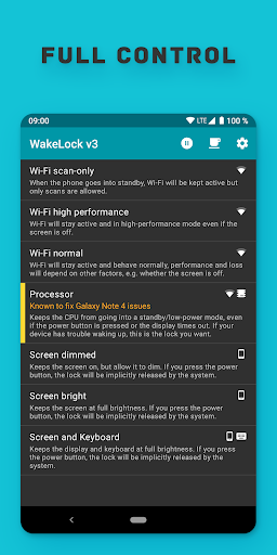 Wakelock v3 ekran görüntüsü