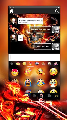Fire Skull Tema ekran görüntüsü