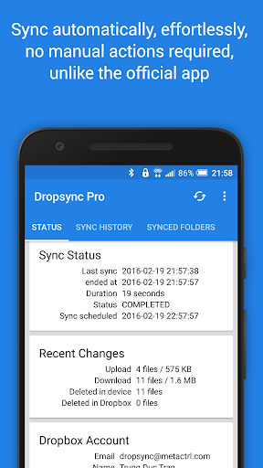 Dropsync: Autosync for Dropbox ekran görüntüsü