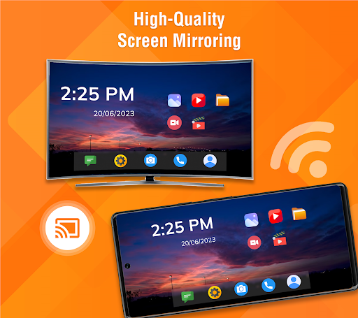 Projektör: Miracast ve TV Cast ekran görüntüsü
