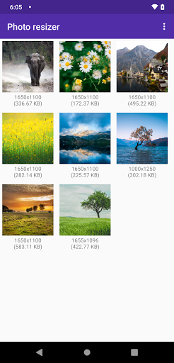 Photo resize ekran görüntüsü