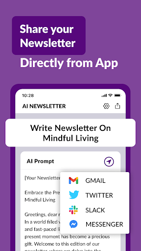 AI Newsletter Generator-Writer ekran görüntüsü