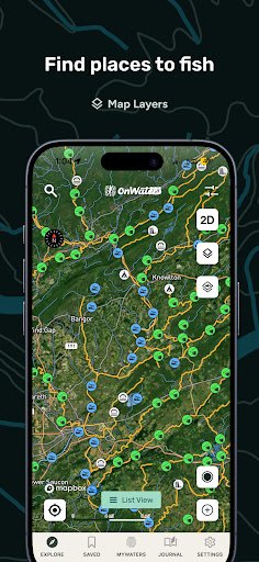 onWater Fish - Fishing Spots ekran görüntüsü
