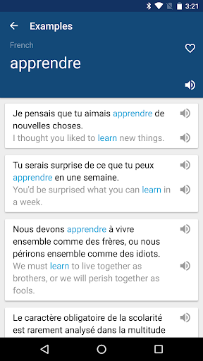 French English Dictionary ekran görüntüsü