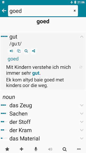 Afrikaans - German ekran görüntüsü