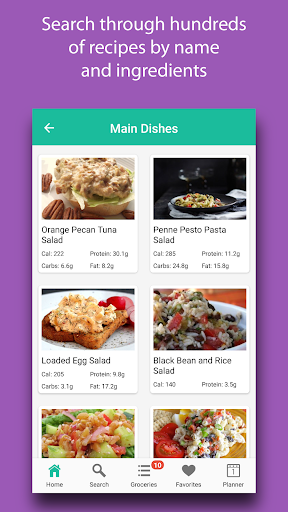 Salad Recipes - Grocery Lists  ekran görüntüsü