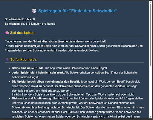 Finde den Schwindler ekran görüntüsü