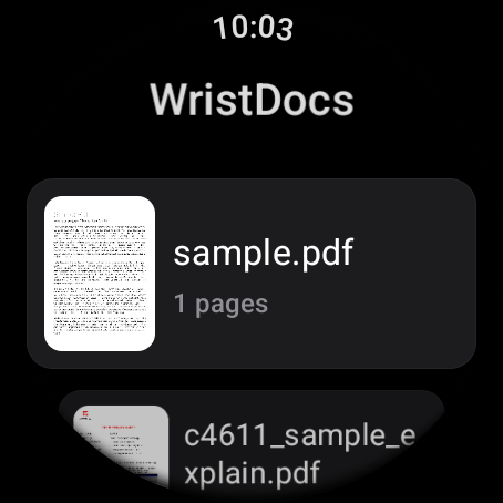 WristDocs - PDF Wear OS Viewer ekran görüntüsü