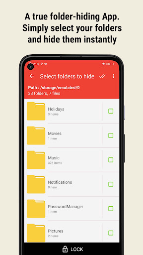 Lock my Folder - Folder hider ekran görüntüsü