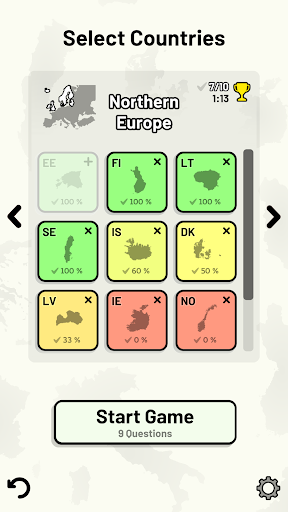 Countries of Europe Quiz ekran görüntüsü