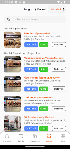 Özdilek AVM ekran görüntüsü
