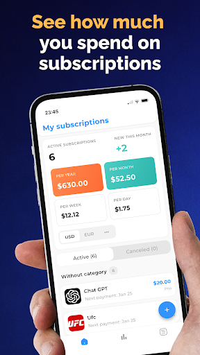 My Subscription Tracker: Subs ekran görüntüsü
