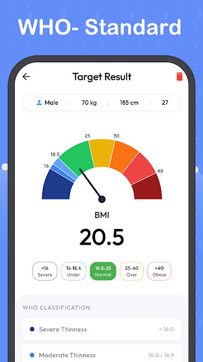 BMI Calculator-Weight record ekran görüntüsü