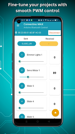 Connectino: Arduino Bluetooth ekran görüntüsü