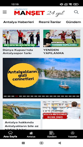 Akdeniz Manşet Gazetesi ekran görüntüsü