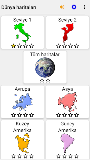 Tüm ülkelerin haritaları Sınav ekran görüntüsü
