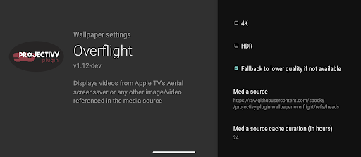 Overflight (Projectivy Plugin) ekran görüntüsü