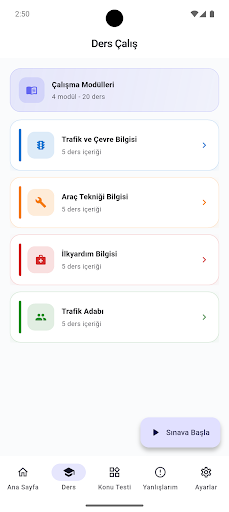 Ehliyet Sınav Soruları 2026 ekran görüntüsü