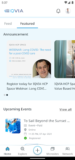 IQVIA HCP Space ekran görüntüsü