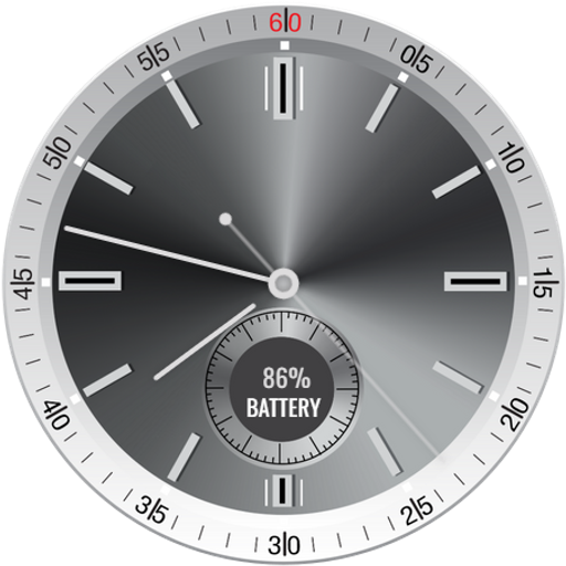 Silver Classic Watch Face